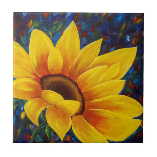 Sunflower Colorful Ceramic Tile