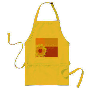 Sunflower Colour Block Wedding Standard Apron