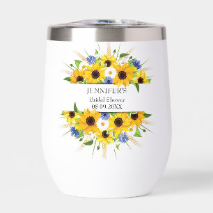 Sunflower Cornflower Watercolor Bridal Shower