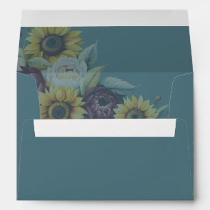 Sunflower Country Elegance matching wedding Envelope
