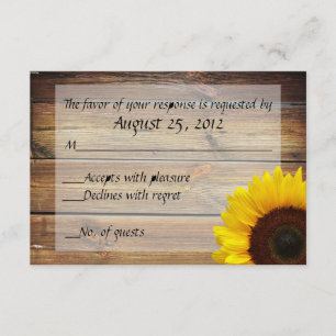 Sunflower Country RSVP card