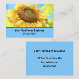 Sunflower Country Rustic Yellow Watercolor Business Card