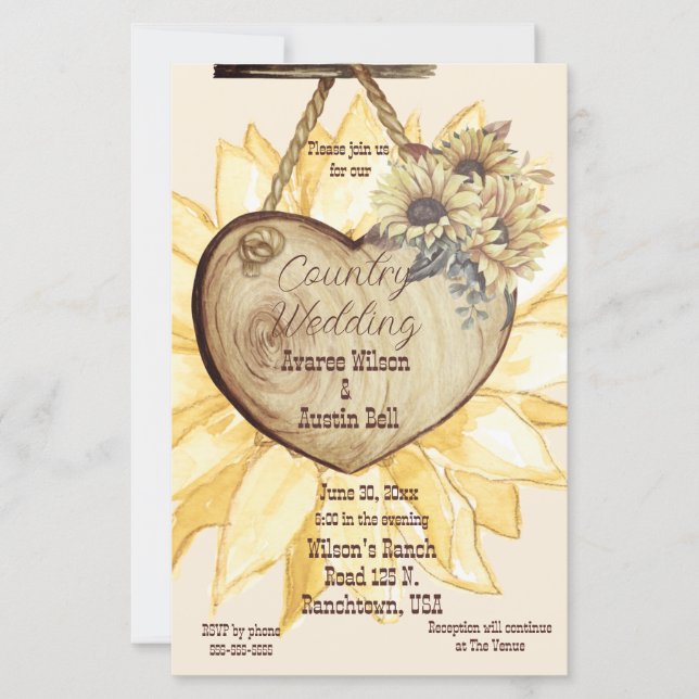  Sunflower Country Wedding  (Front)