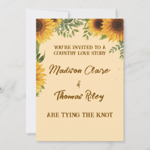 Sunflower Country Wedding Invitation & Details