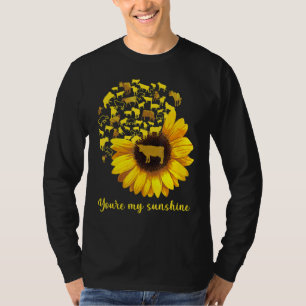 Sunflower Cow You Are My Sunshine Cow T-Shirt