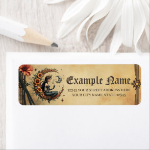 Sunflower Crescent Queen  Return Address Label