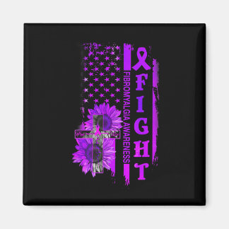 Sunflower Crossing Fibromyalgia Awareness Magnet