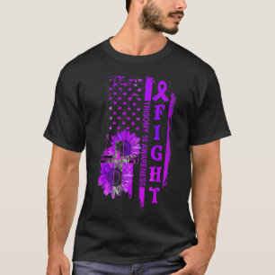 Sunflower Crossing Trisomy 18 Awareness T-Shirt