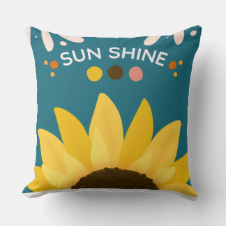 Sunflower Cushion – Bright Floral Decorative 
