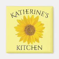 Sunflower Custom Name Yellow Kitchen