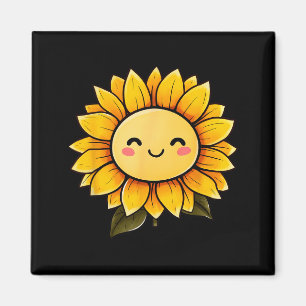 Sunflower Cute Floral Happy Flower Funny Graphic Magnet