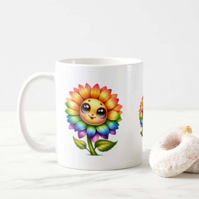 Sunflower Cutie  Coffee Mug (With Donut)