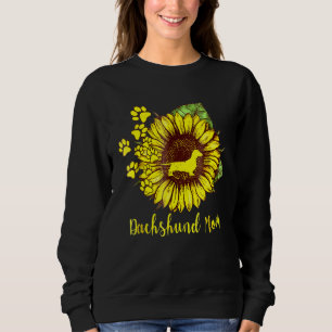Sunflower Dachshund Mum Dog Mum Cool Present Sweatshirt