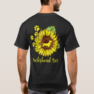 Sunflower Dachshund Mum Dog Mum Cool Present T-Shirt