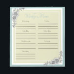 Sunflower Daily Menu Planner Notepad<br><div class="desc">Daily Menu Planner Sunflower Notepad.</div>