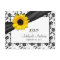 Sunflower Damask Wedding RSVP Postcard