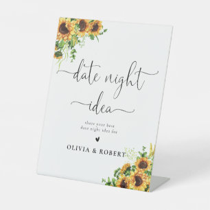 Sunflower Date Night Idea Sign