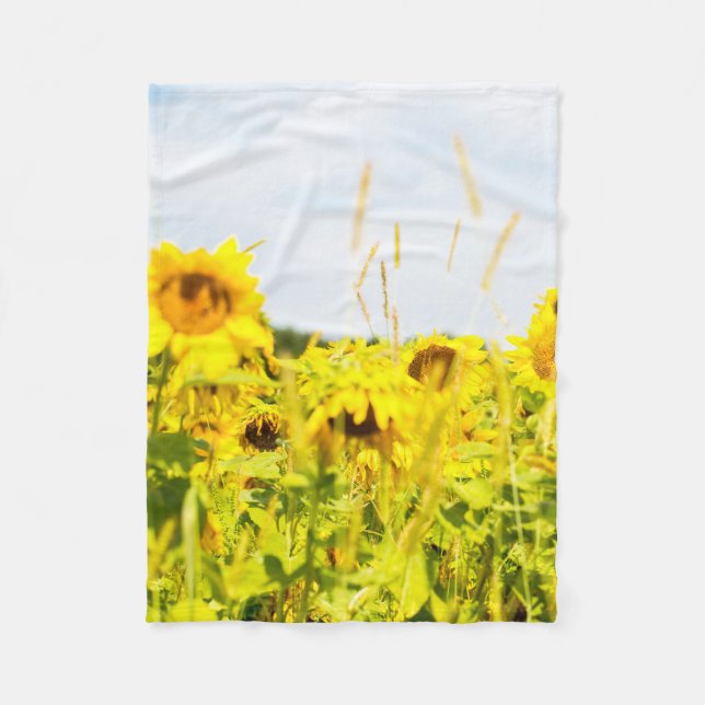 Sunflower Days Fleece Blanket (Front)
