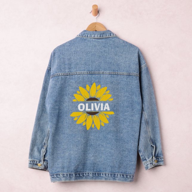 Sunflower Denim Jacket (Personalised) (Hangar)