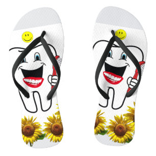 Sunflower Dentist Flip Flops