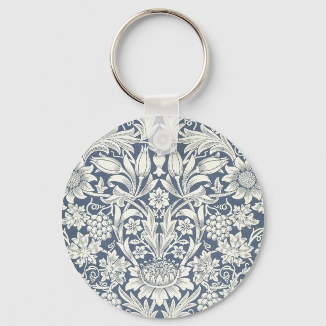 Sunflower Design (by William Morris) Key Ring (Front)