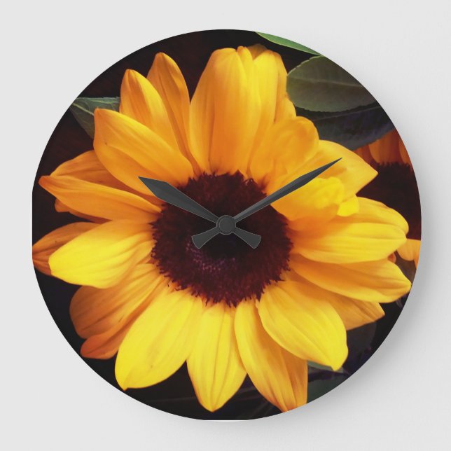 Sunflower design garden large clock (Front)