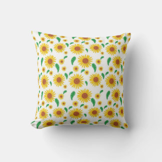 Sunflower Design Pattern Cushion
