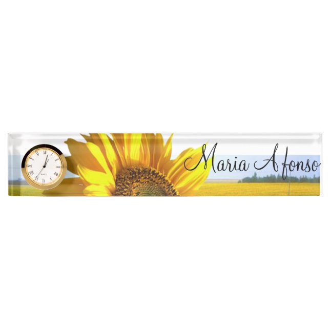 Sunflower Desk Nameplate (Front)
