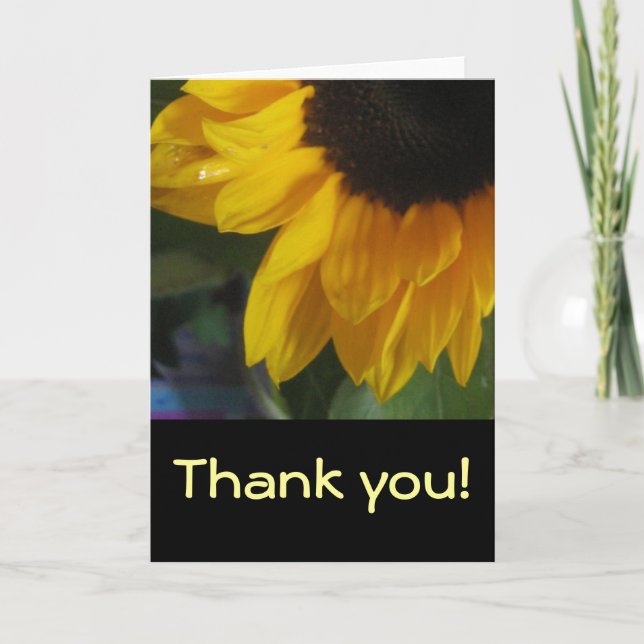 Sunflower detail thank you card (Front)