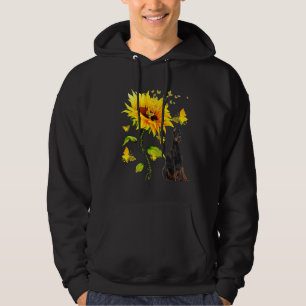 Sunflower Doberman Pinscher Mum Dog Hoodie