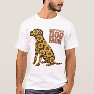 Sunflower Dog Mom Floral Pet Lover Gift T-Shirt