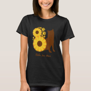 Sunflower Dog Mom - Shiba Inu T-Shirt