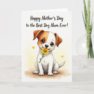 Sunflower Dog Mum Day Card