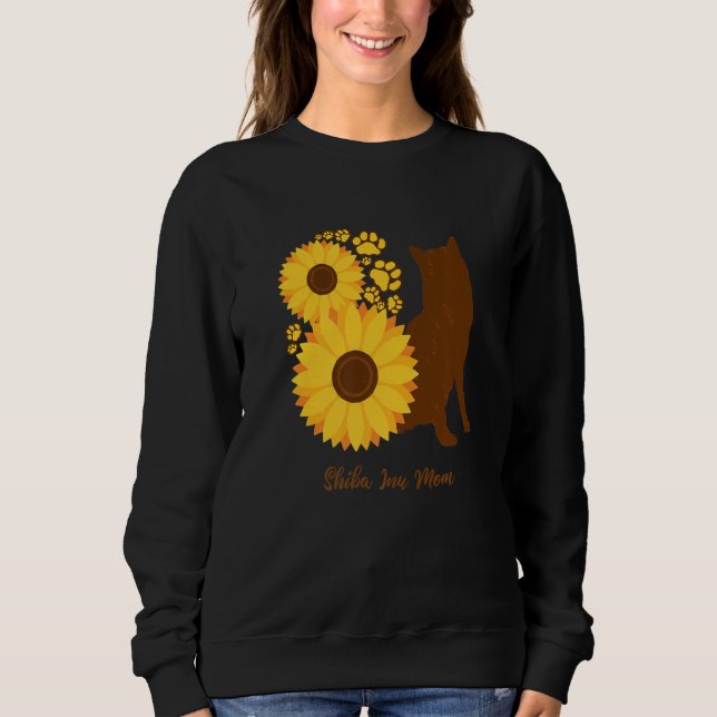 Sunflower Dog Mum - Shiba Inu Premium Sweatshirt (Front)