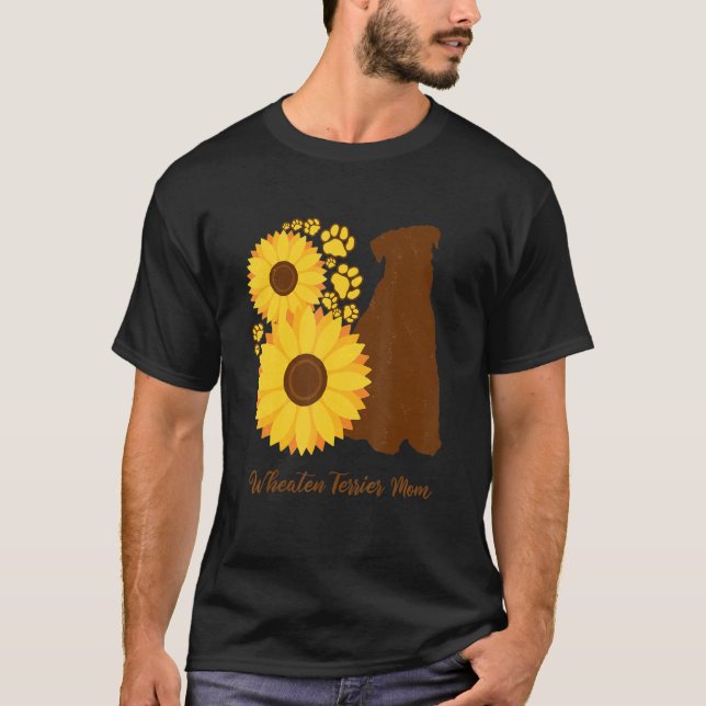 Sunflower Dog Mum - Wheatie Wheaten Terrier T-Shirt (Front)
