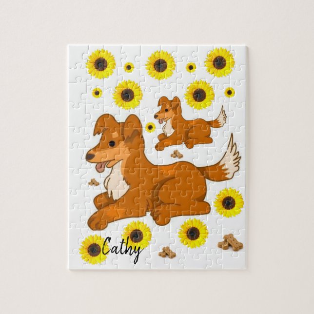 Sunflower Dog Puzzles (Vertical)