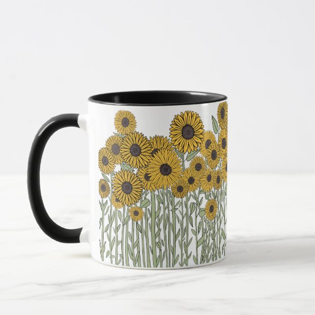 Sunflower Doodle Mug (Left)