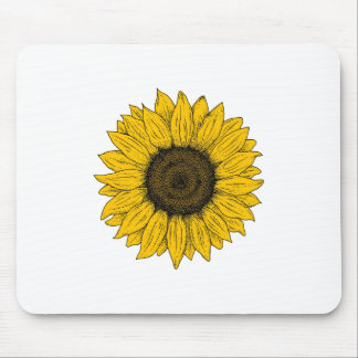 Sunflower Drawing Mouse Pad