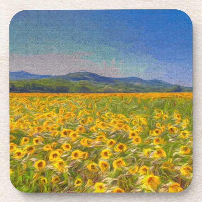 Sunflower Dreams Art Coaster (Front)