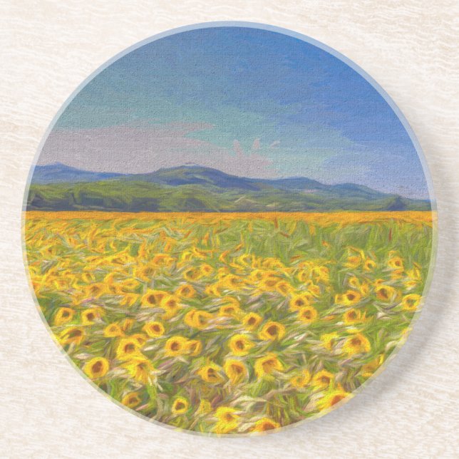 Sunflower Dreams Art Coaster (Front)