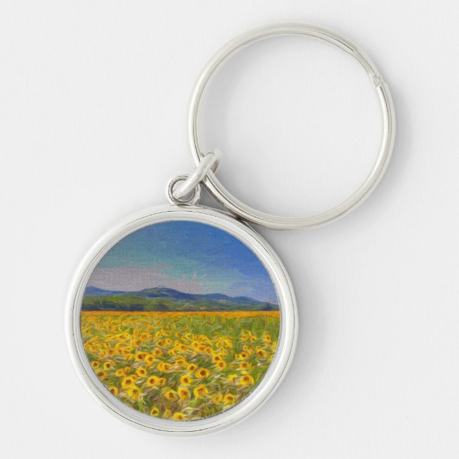Sunflower Dreams Art Key Ring (Front)