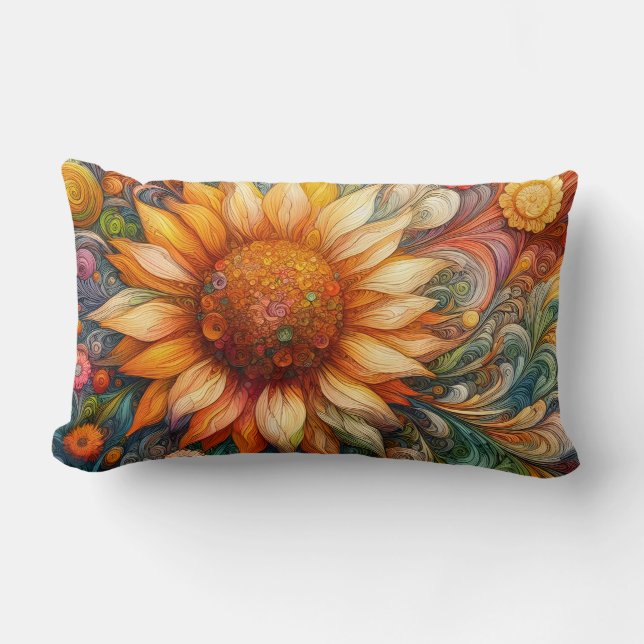 Sunflower Dreams Lumbar Cushion (Front)