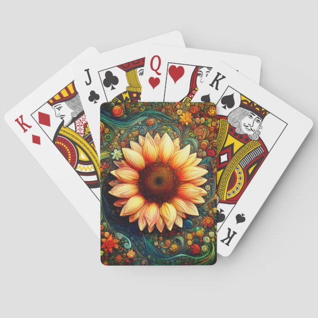 Sunflower Dreams Playing Cards (Back)
