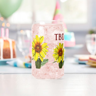 Sunflower Drinking Glass