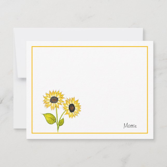 'Sunflower Duet' Card (Front)