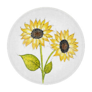 'Sunflower Duet' Cutting Board