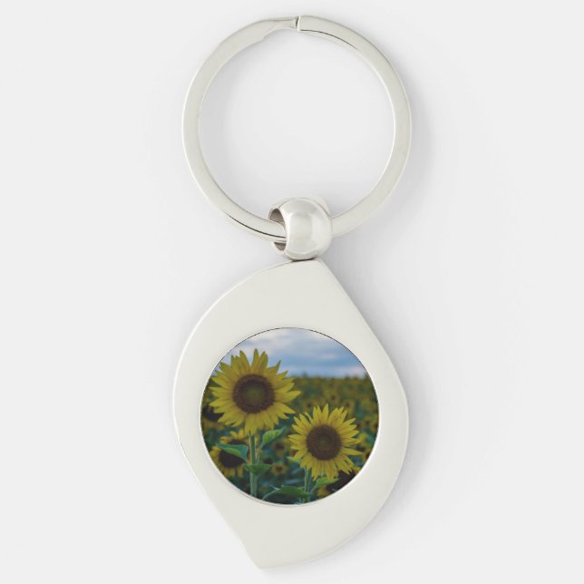 Sunflower Duo Close Up Key Ring (Front)