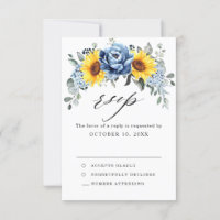 Sunflower Dusty Blue Slate Peony Floral Wedding