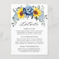 Sunflower Dusty Blue Slate Peony Wedding Details