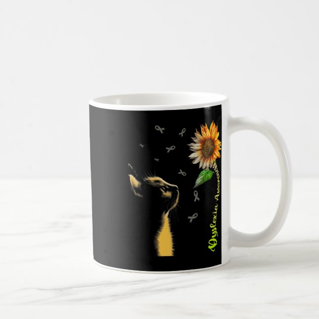 Sunflower Dyslexia Awareness  Coffee Mug (Right)